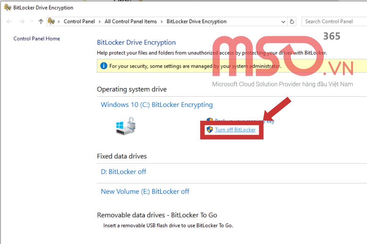 Cách bật, tắt BitLocker Win 11, 10 đơn giản