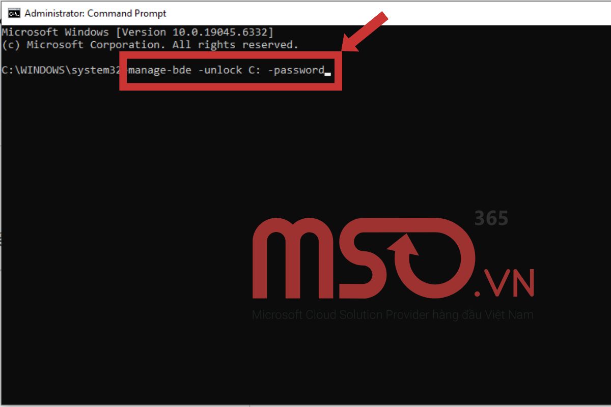 Cách mở khóa BitLocker Win 11/10 từ Command Prompt