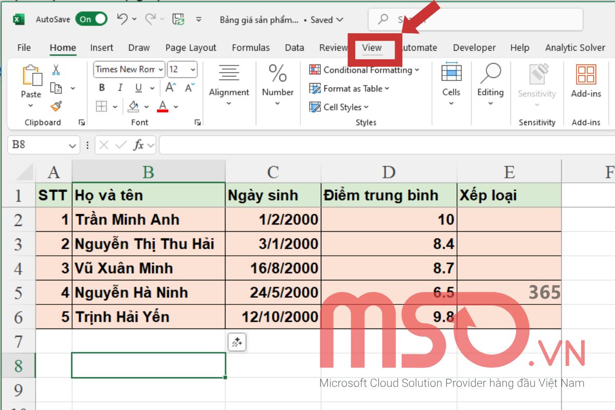 Cách bỏ cố định cho dòng và cột trong Excel
