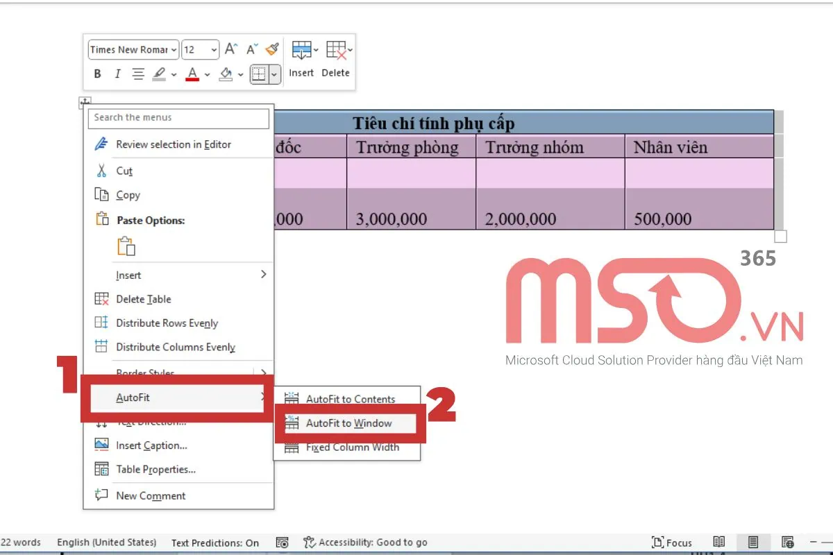 Cách chuyển Excel sang Word bằng lệnh Copy, Paste Special và AutoFit Word