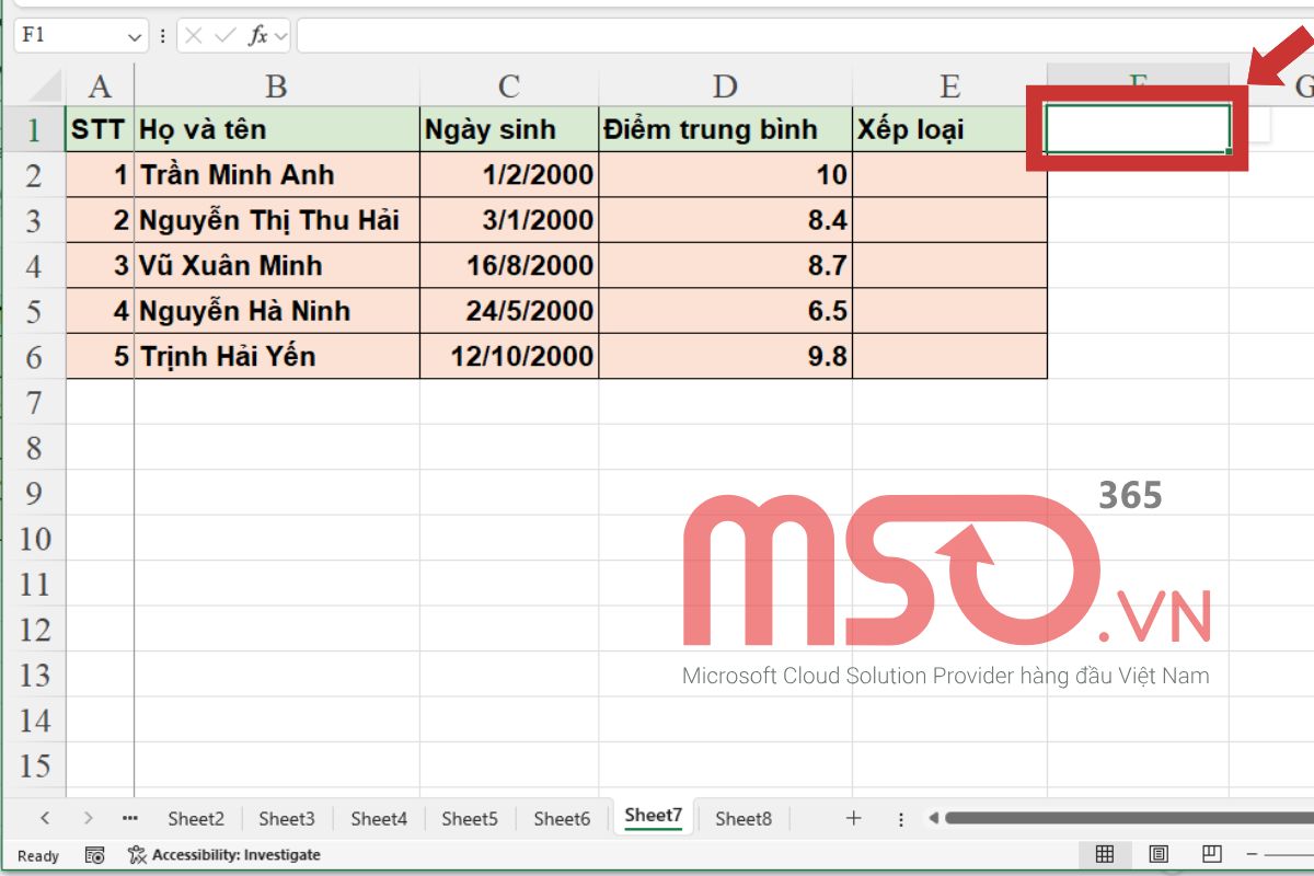 Cách cố định cột trong Excel cho nhiều cột