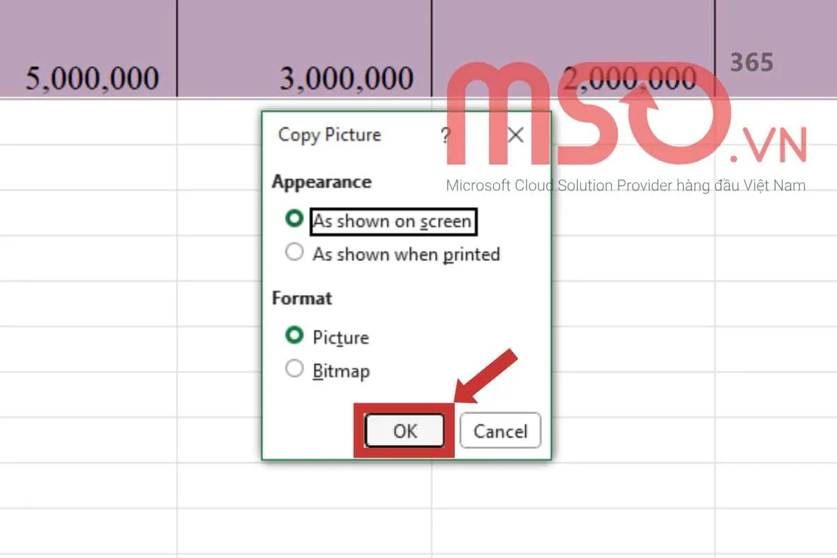 Cách copy từ Excel sang Word giữ nguyên định dạng bằng Copy as Picture