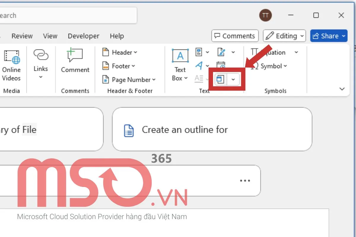 Cách đính kèm file trong Word với Word, Excel, PowerPoint