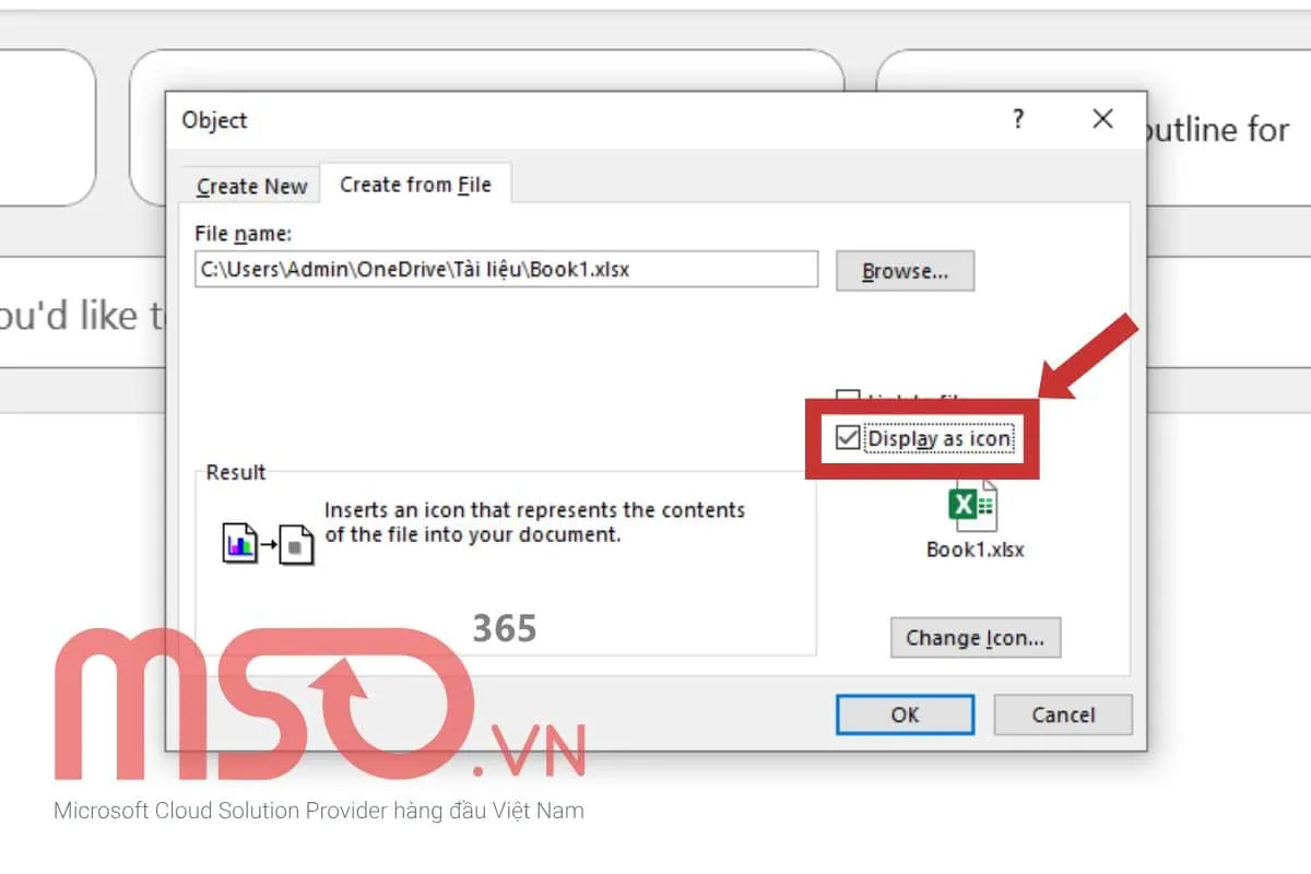 Cách đính kèm file trong Word với Word, Excel, PowerPoint