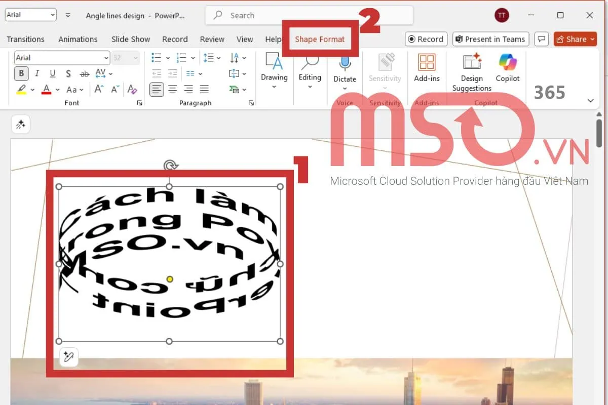 Cách làm chữ cong trong PowerPoint đơn giản và nhanh chóng