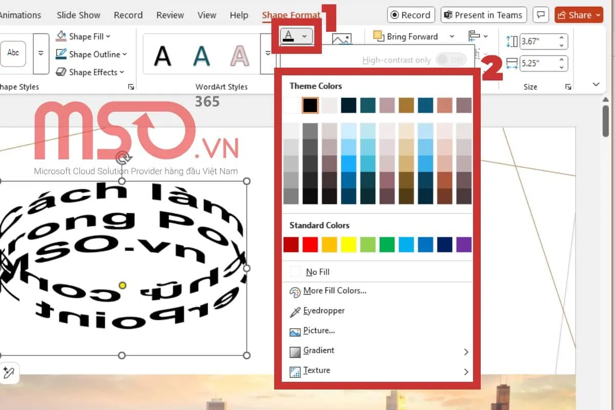 Cách làm chữ cong trong PowerPoint đơn giản và nhanh chóng