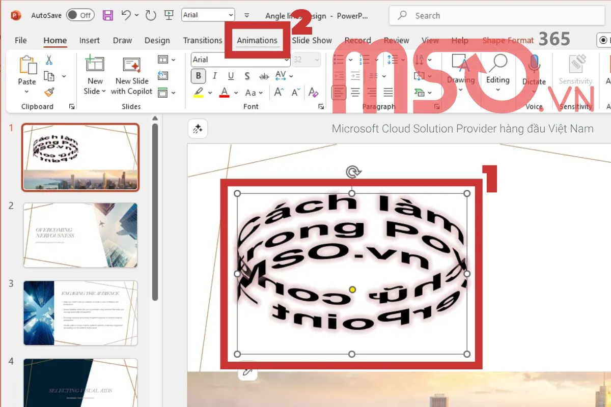 Cách làm chữ cong trong PowerPoint đơn giản và nhanh chóng