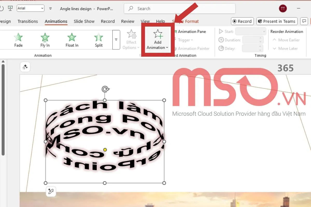 Cách làm chữ cong trong PowerPoint đơn giản và nhanh chóng