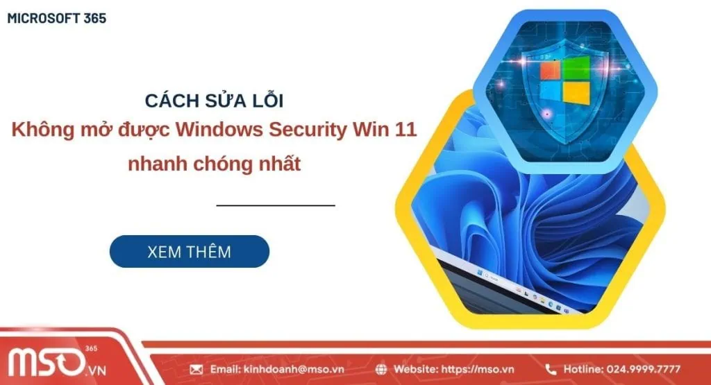không mở được windows security win 11