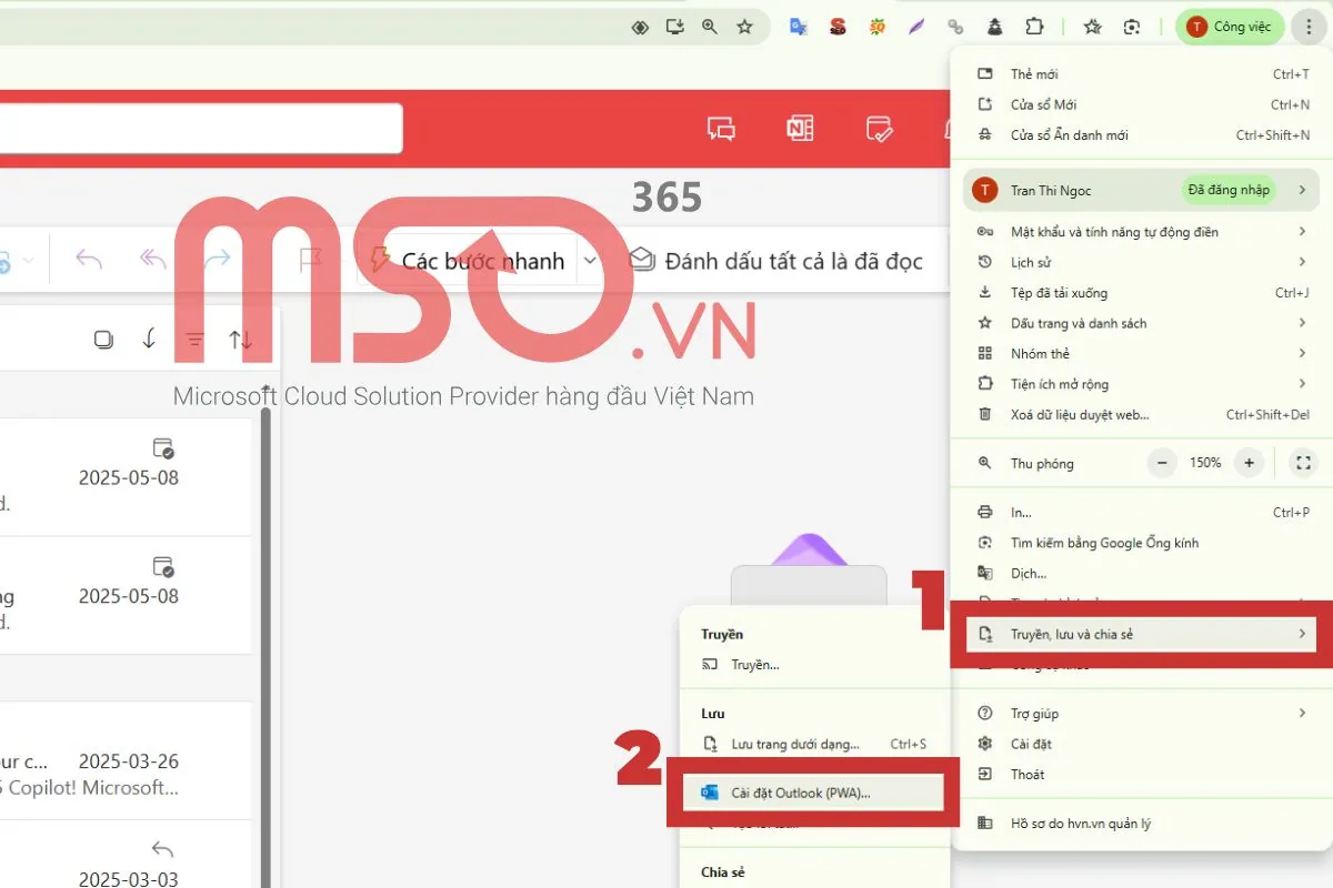 Hướng dẫn cách cài đặt và tải Outlook PWA trên máy tính