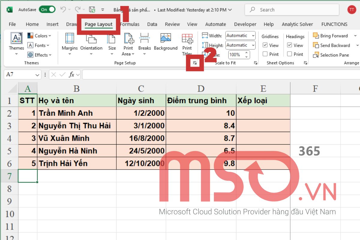 Hướng dẫn cách in Excel có tiêu đề đơn giản nhất