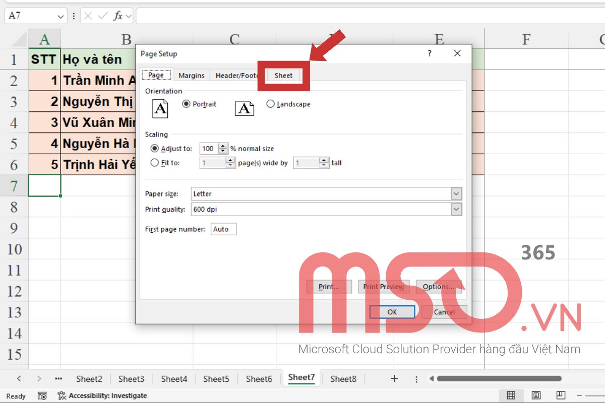 Hướng dẫn cách in Excel có tiêu đề đơn giản nhất