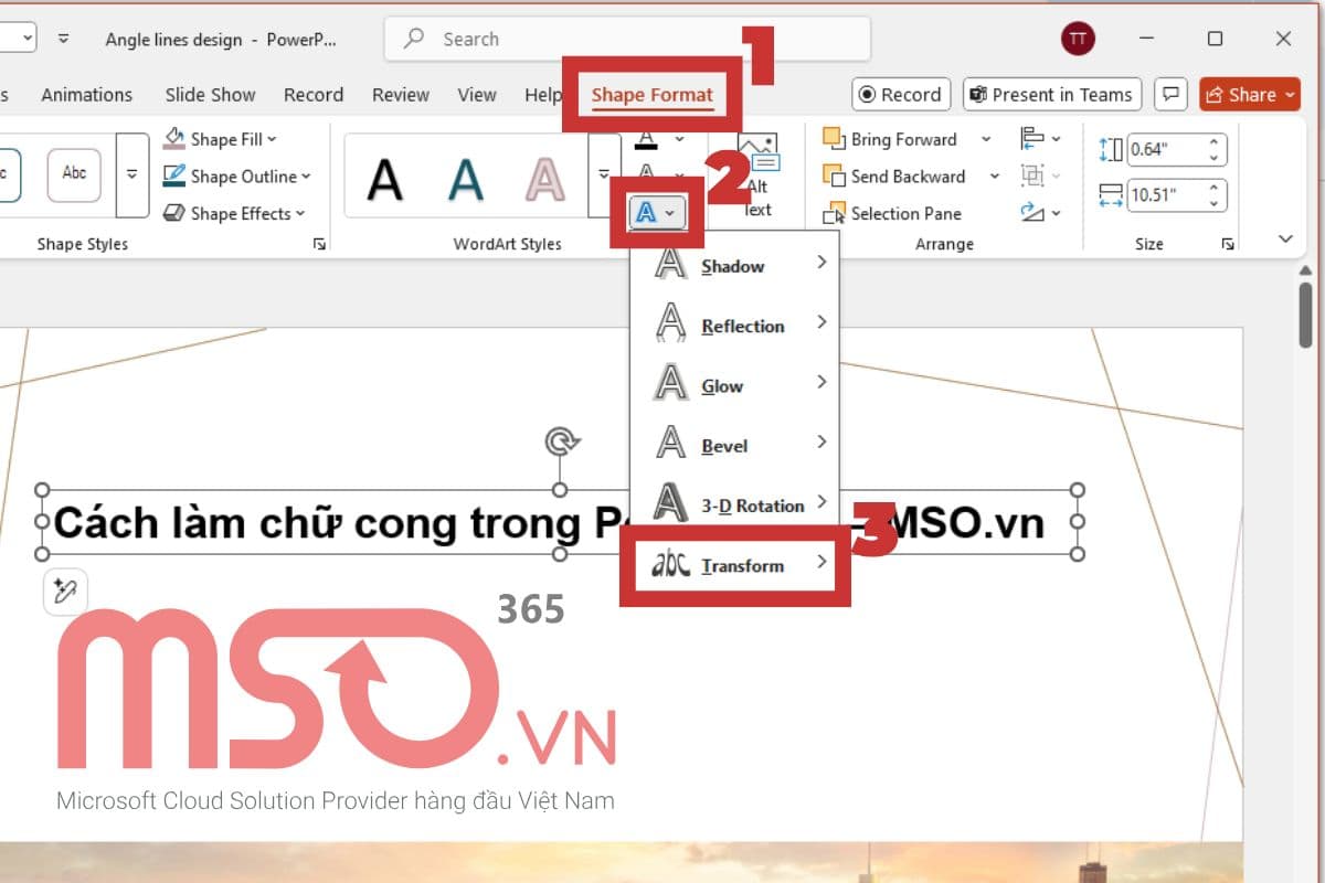 Hướng dẫn cách làm chữ cong trong PowerPoint siêu đơn giản