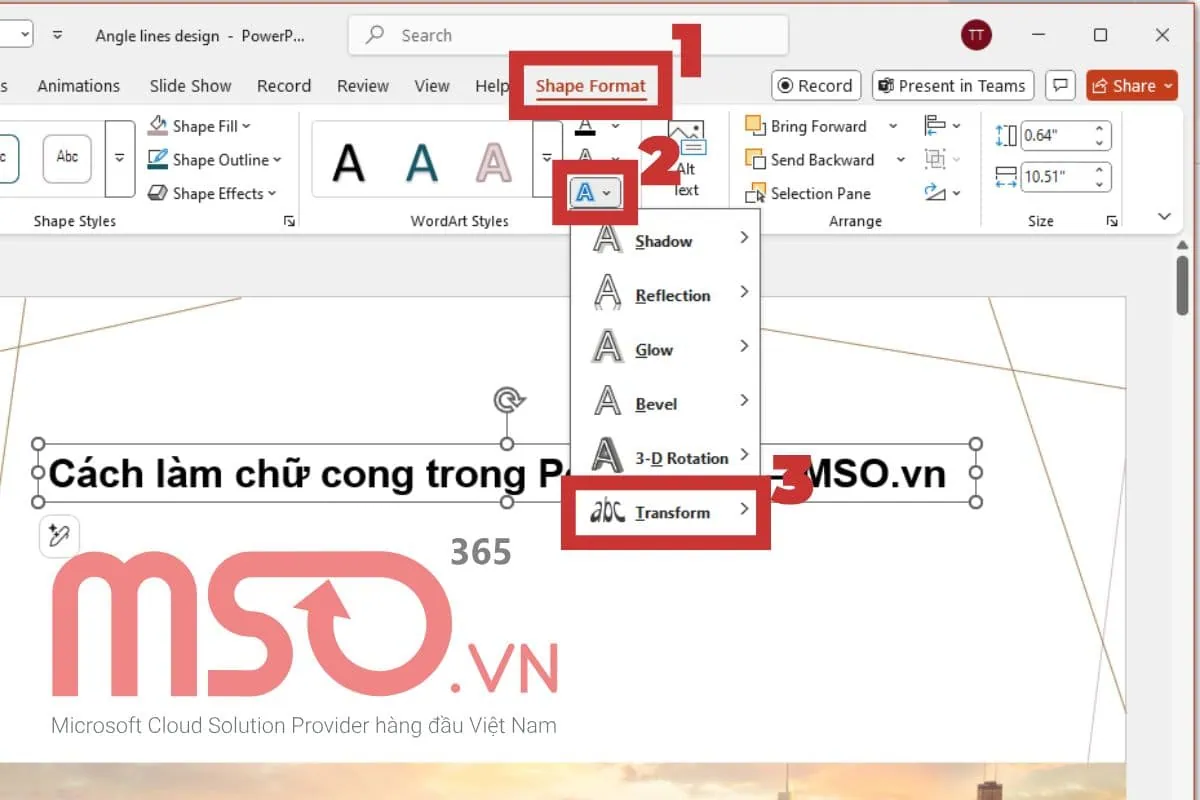 Hướng dẫn cách làm chữ cong trong PowerPoint siêu đơn giản