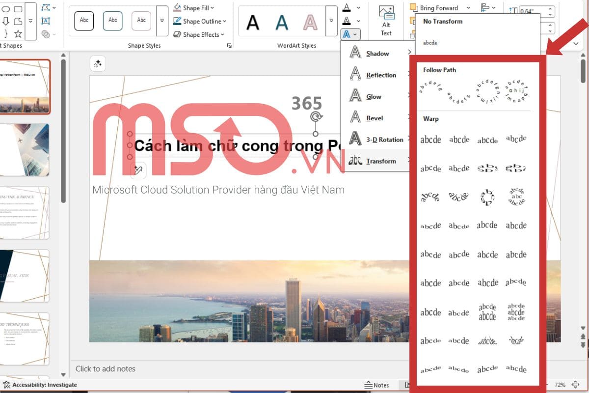 Hướng dẫn cách làm chữ cong trong PowerPoint siêu đơn giản