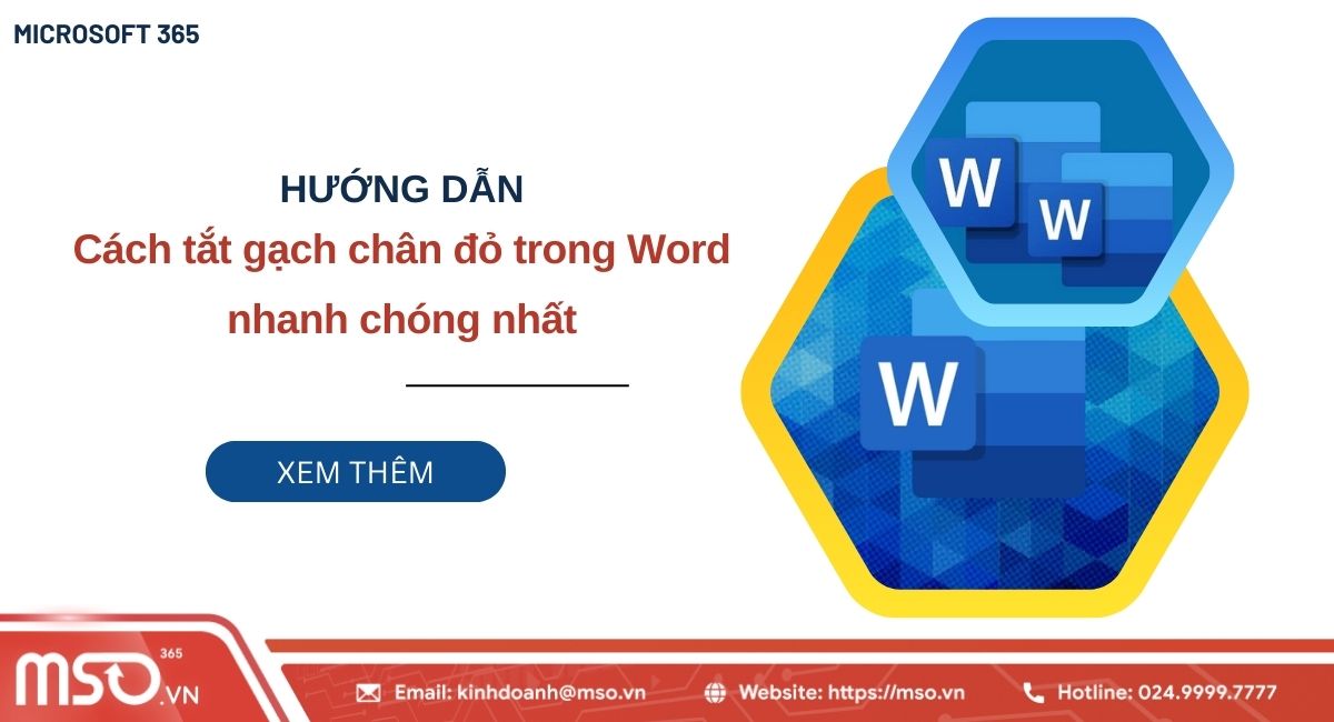 Cách tắt gạch chân đỏ trong Word từ Word 2013 đến Microsoft 365