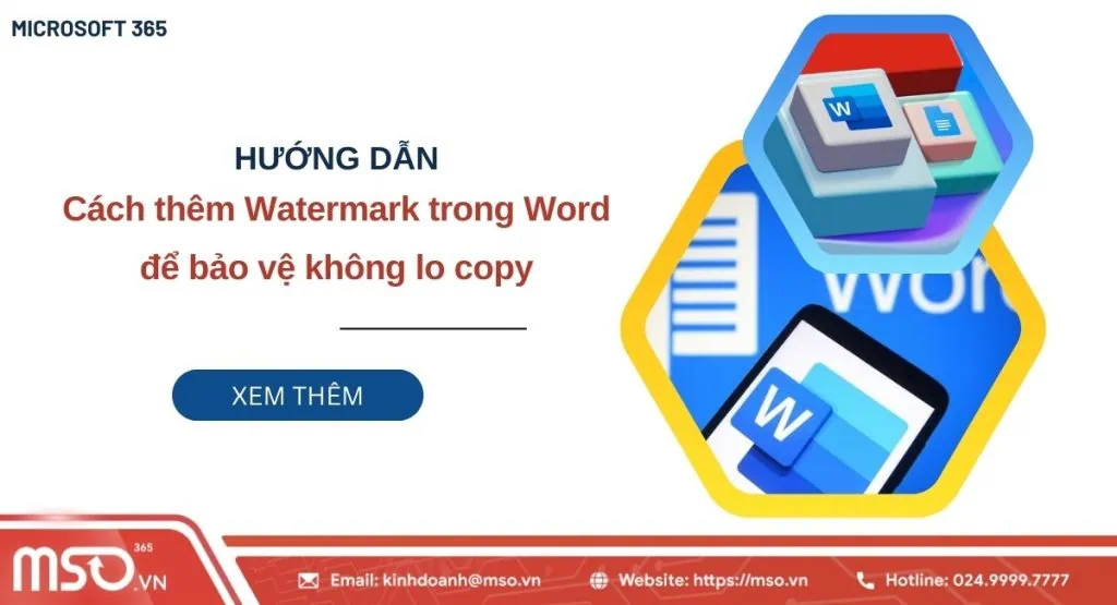 watermark trong word