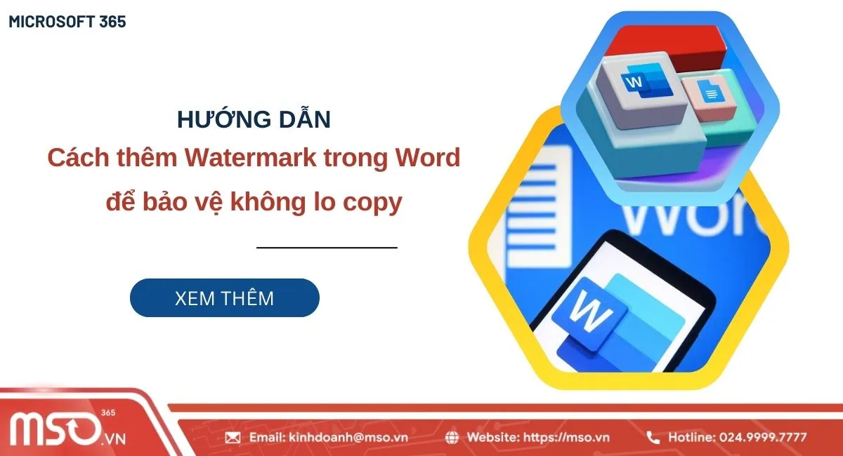 watermark trong word