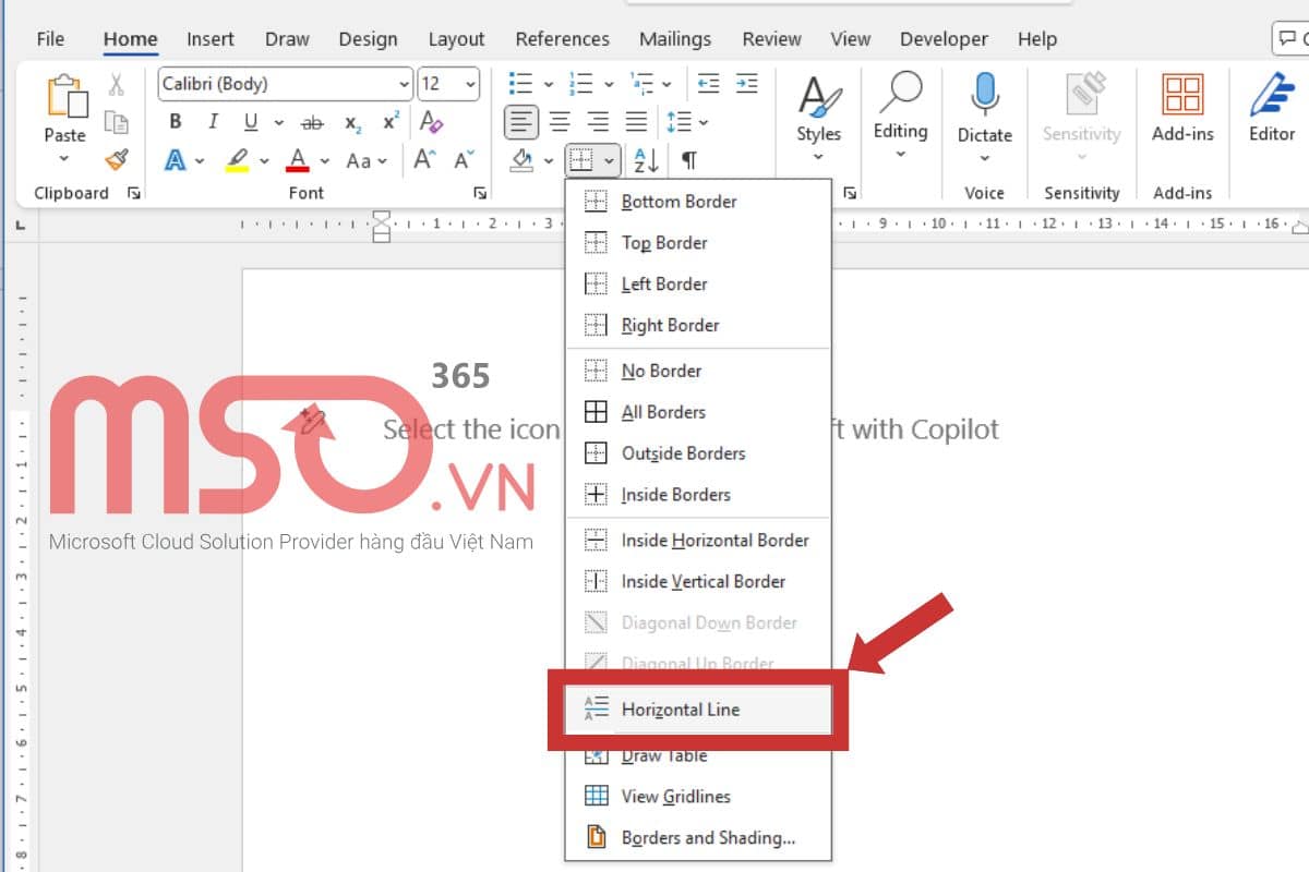 Hướng dẫn cách vẽ đường thẳng trong Word 2010, 2016, 2019,...