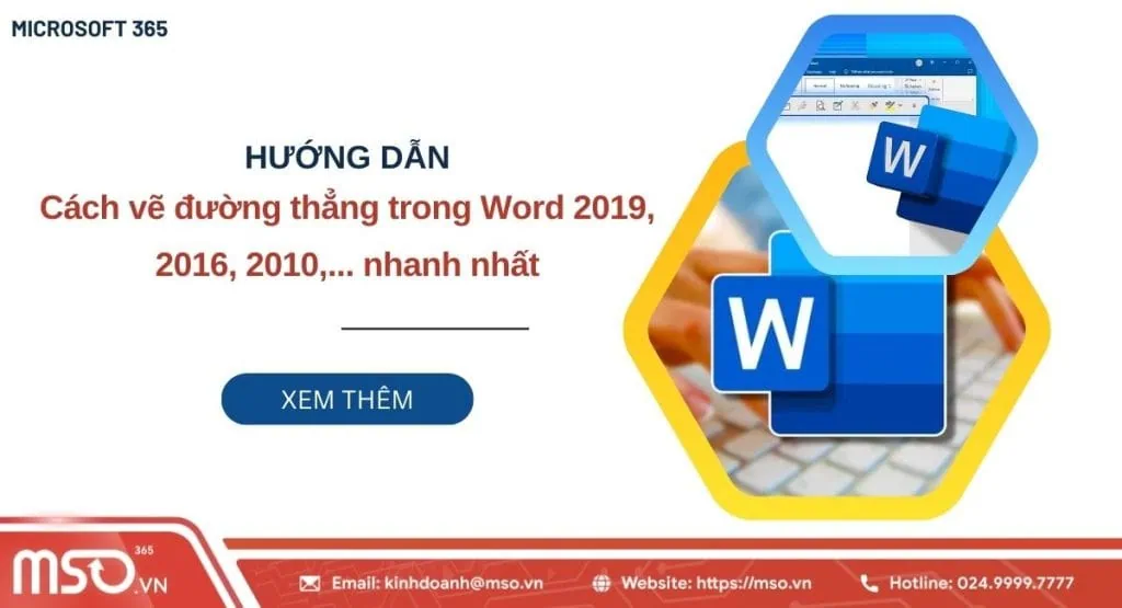 cách vẽ đường thẳng trong word