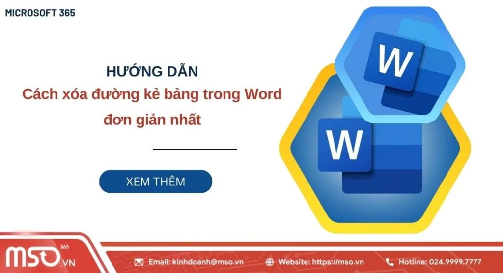 cách xóa đường kẻ bảng trong word