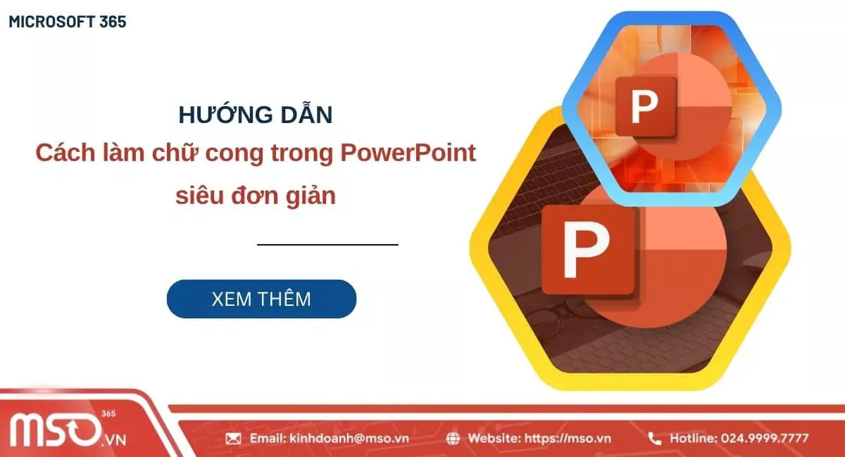 cách làm chữ cong trong powerpoint