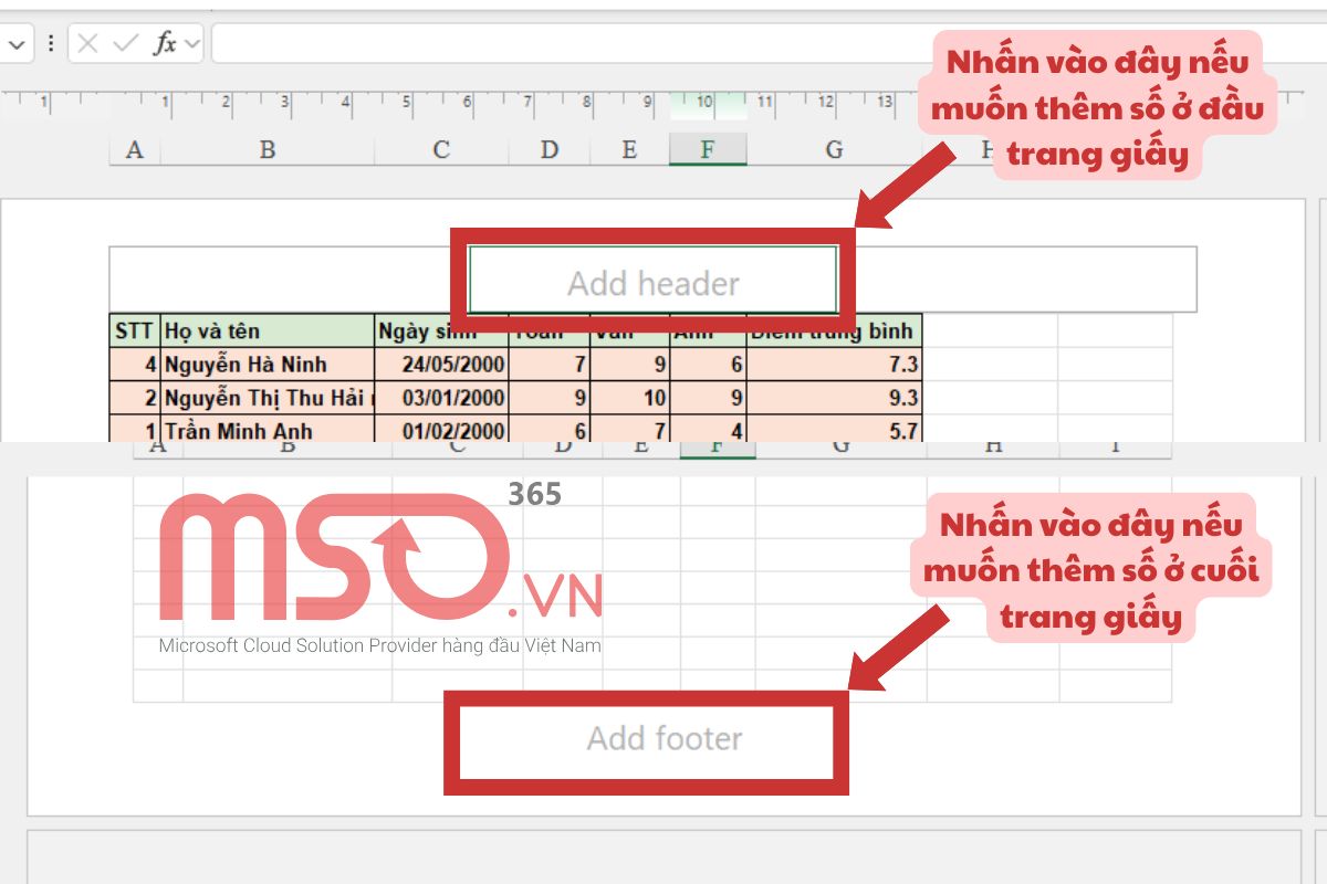 4 cách đánh số trang trong Excel tự động đơn giản nhất