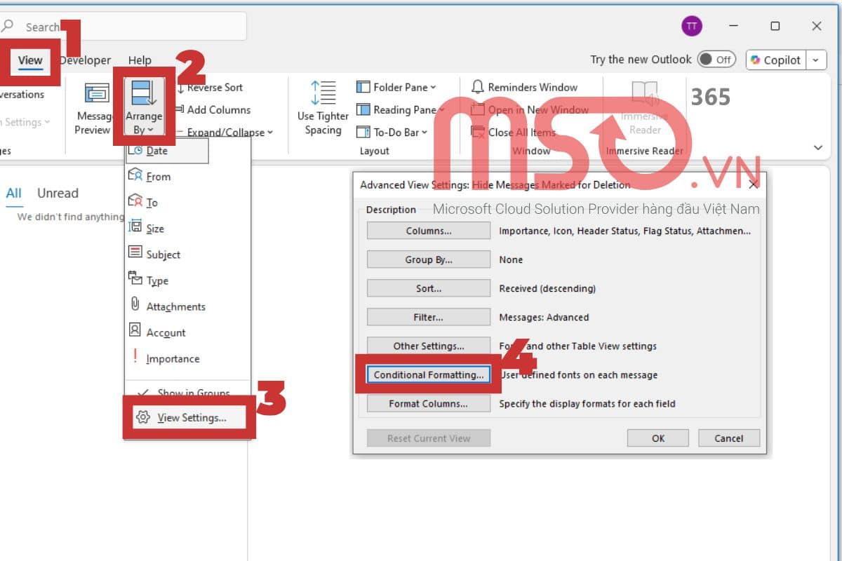 Các cách đánh dấu email quan trọng trong Outlook khi gửi