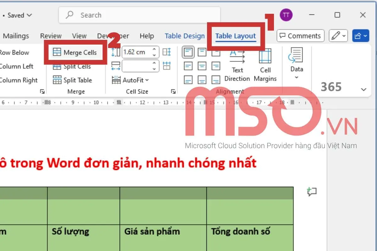 Các cách gộp ô trong Word đơn giản, nhanh chóng nhất