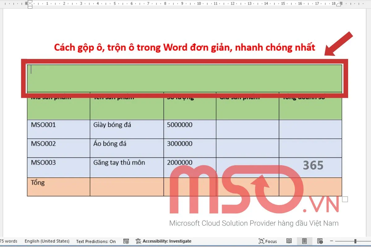 Các cách gộp ô trong Word đơn giản, nhanh chóng nhất