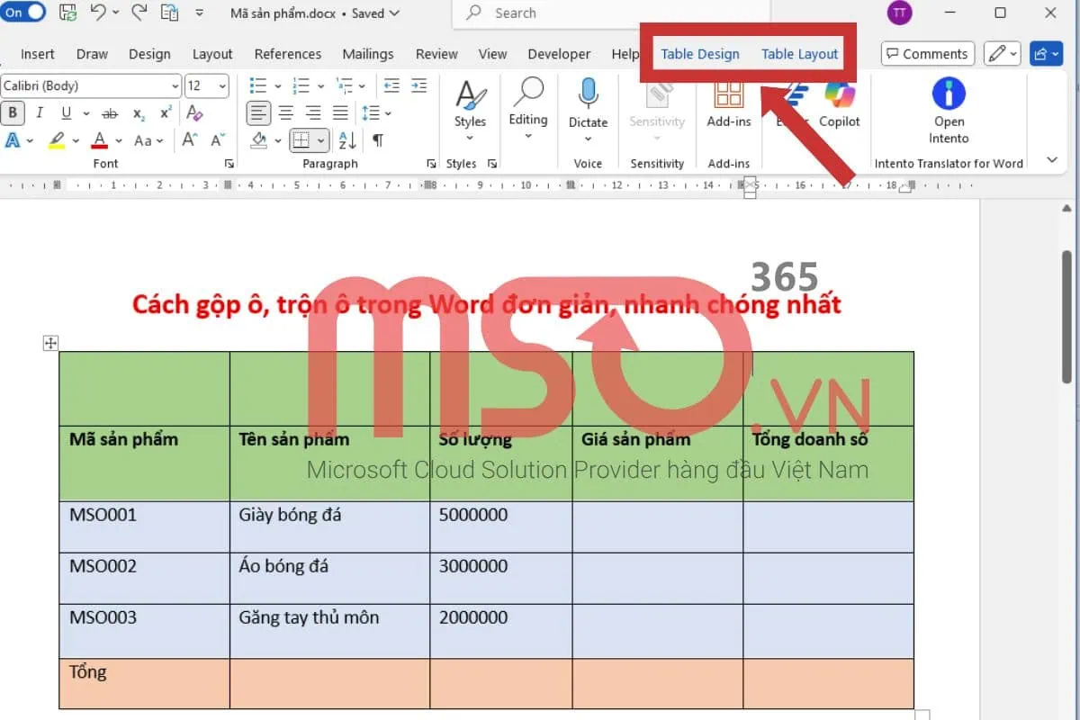 Các cách trộn ô trong Word đơn giản, nhanh chóng nhất