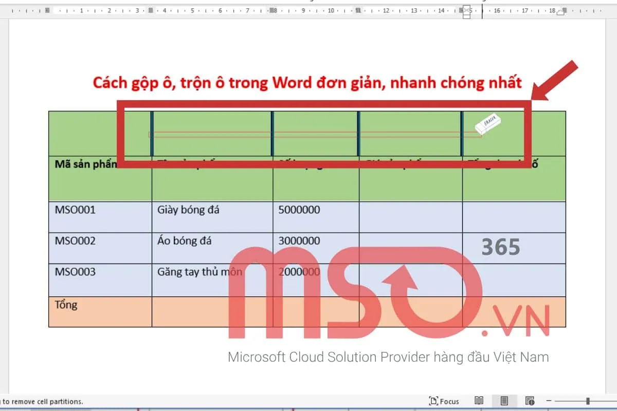 Các cách trộn ô trong Word đơn giản, nhanh chóng nhất