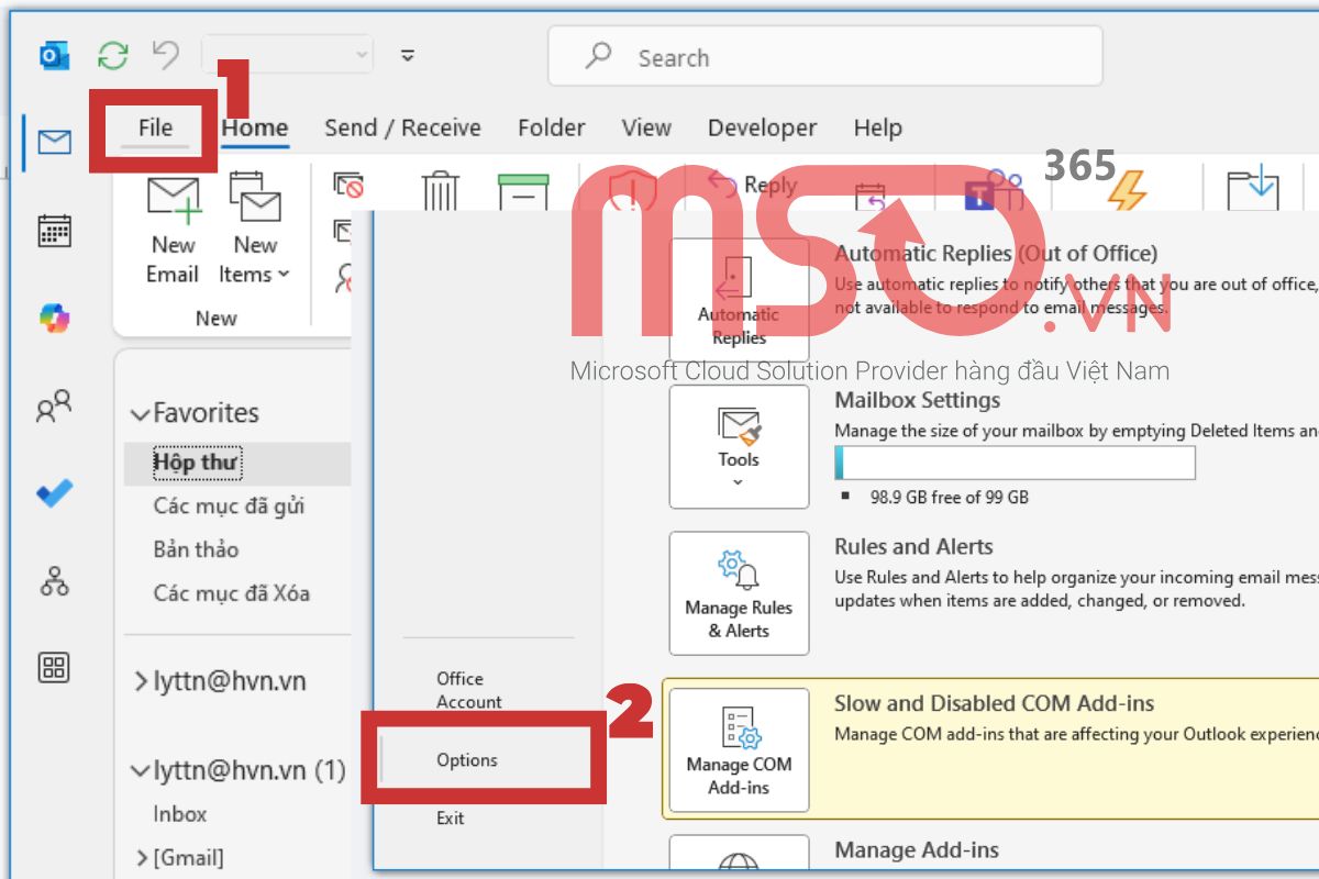Các lỗi phổ biến khi tìm kiếm email trong Outlook và cách khắc phục