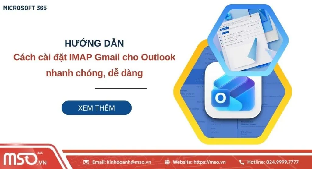 cài đặt imap gmail cho outlook