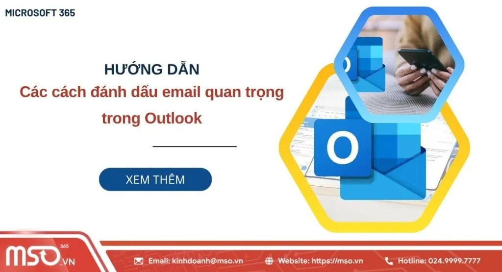 đánh dấu email quan trọng trong outlook