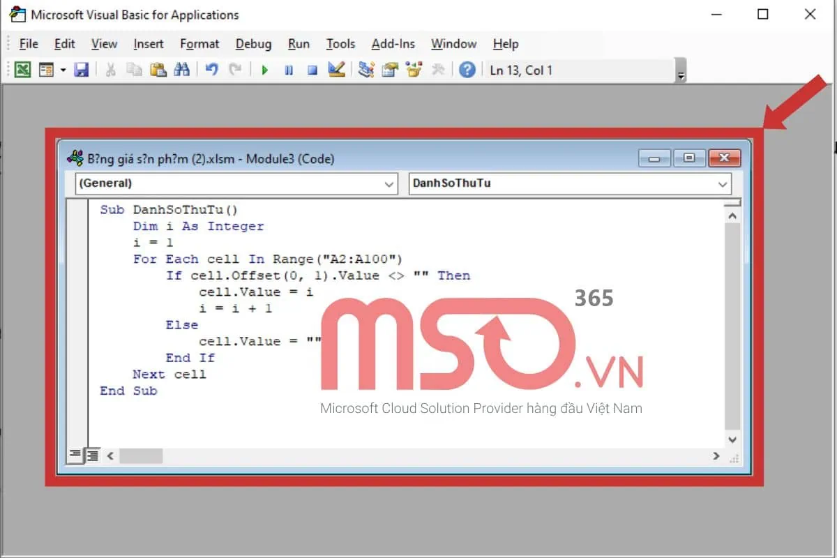 Cách đánh số thứ tự tự nhảy trong Excel khi xóa dòng nhanh nhất