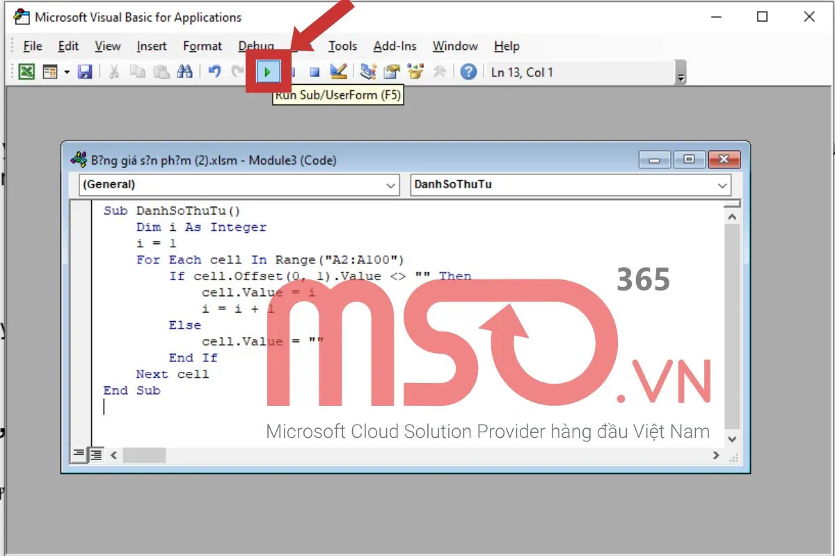 Cách đánh số thứ tự tự nhảy trong Excel khi xóa dòng nhanh nhất