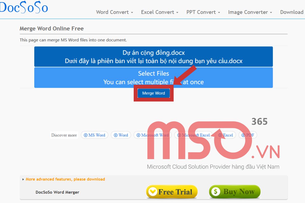 Cách ghép file thông qua các website trực tuyến