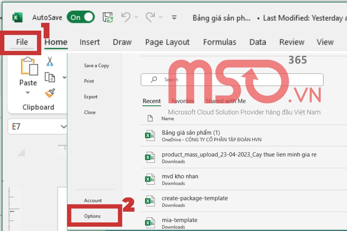 Cách kích hoạt tính năng AutoSave và AutoRecover trong Excel