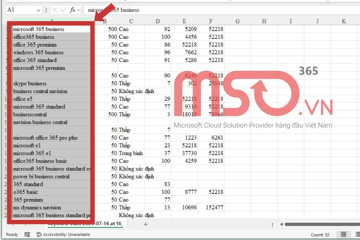 Cách Sort trong Excel có Merge bằng cách hủy hợp nhất tất cả các ô trước