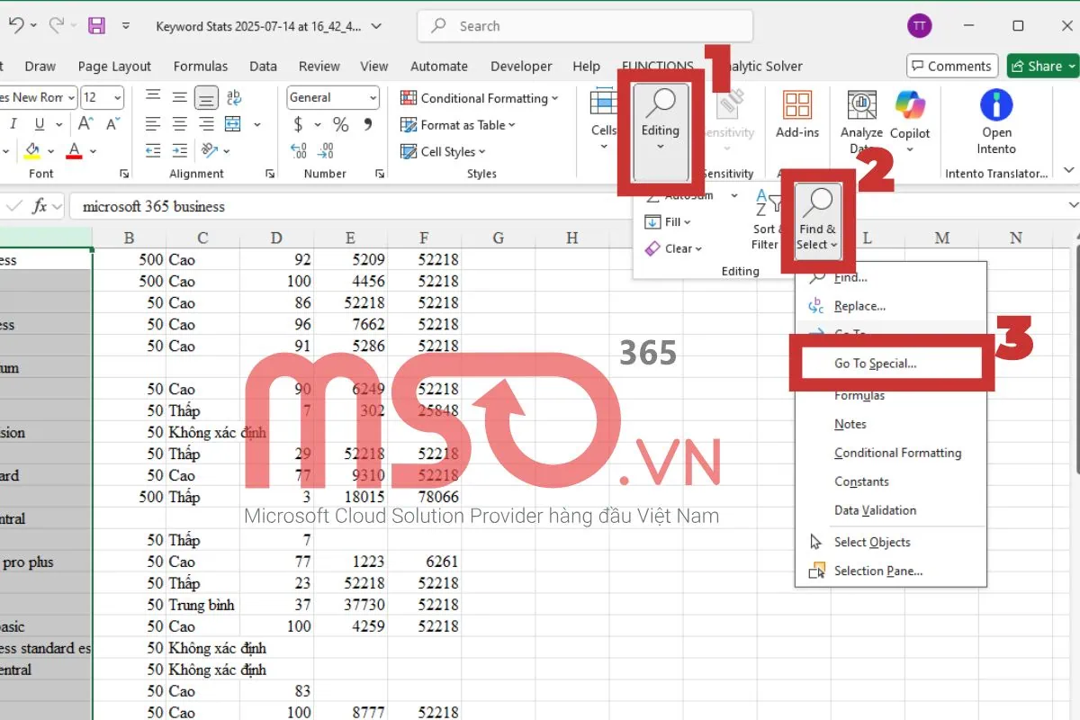 Cách Sort trong Excel có Merge bằng cách hủy hợp nhất tất cả các ô trước