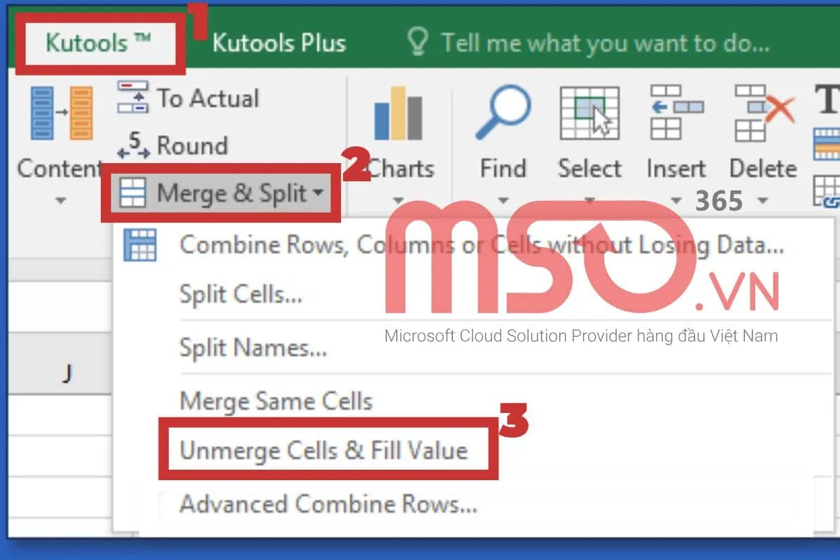 Cách Sort trong Excel có Merge bằng Kutools for Excel