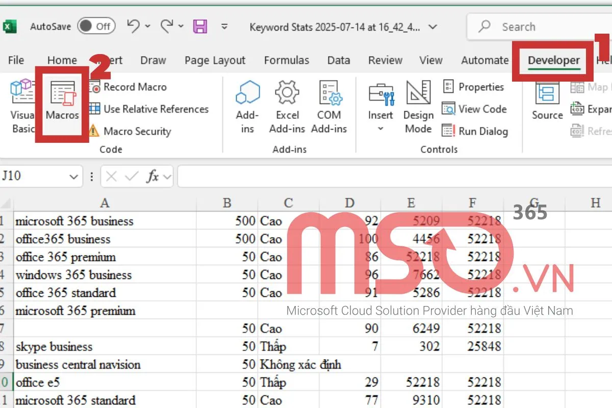 Cách Sort trong Excel có Merge bằng VBA Excel