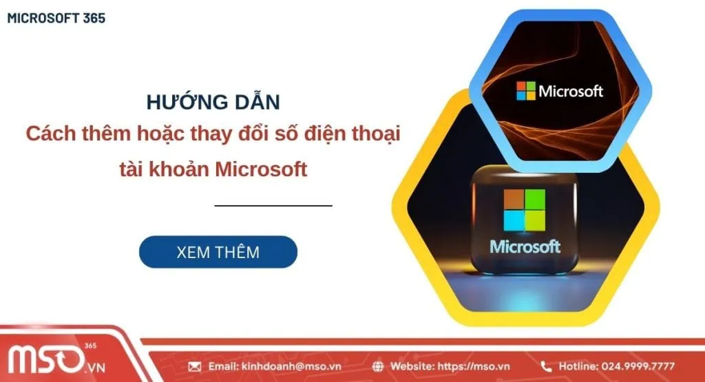 đổi số điện thoại tài khoản microsoft
