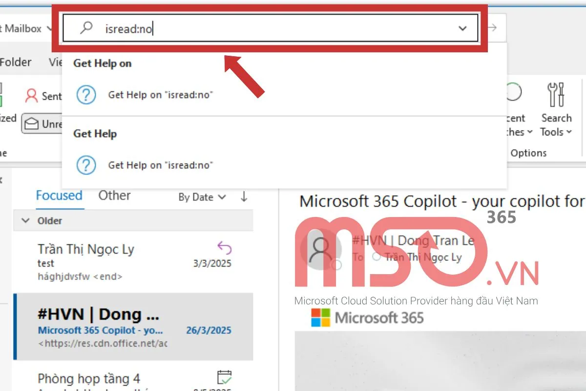 Cách tìm email chưa đọc trong Outlook nhanh chóng