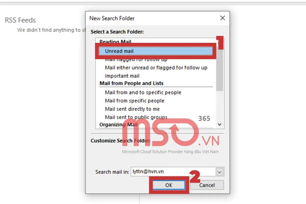 Cách tìm email chưa đọc trong Outlook nhanh chóng