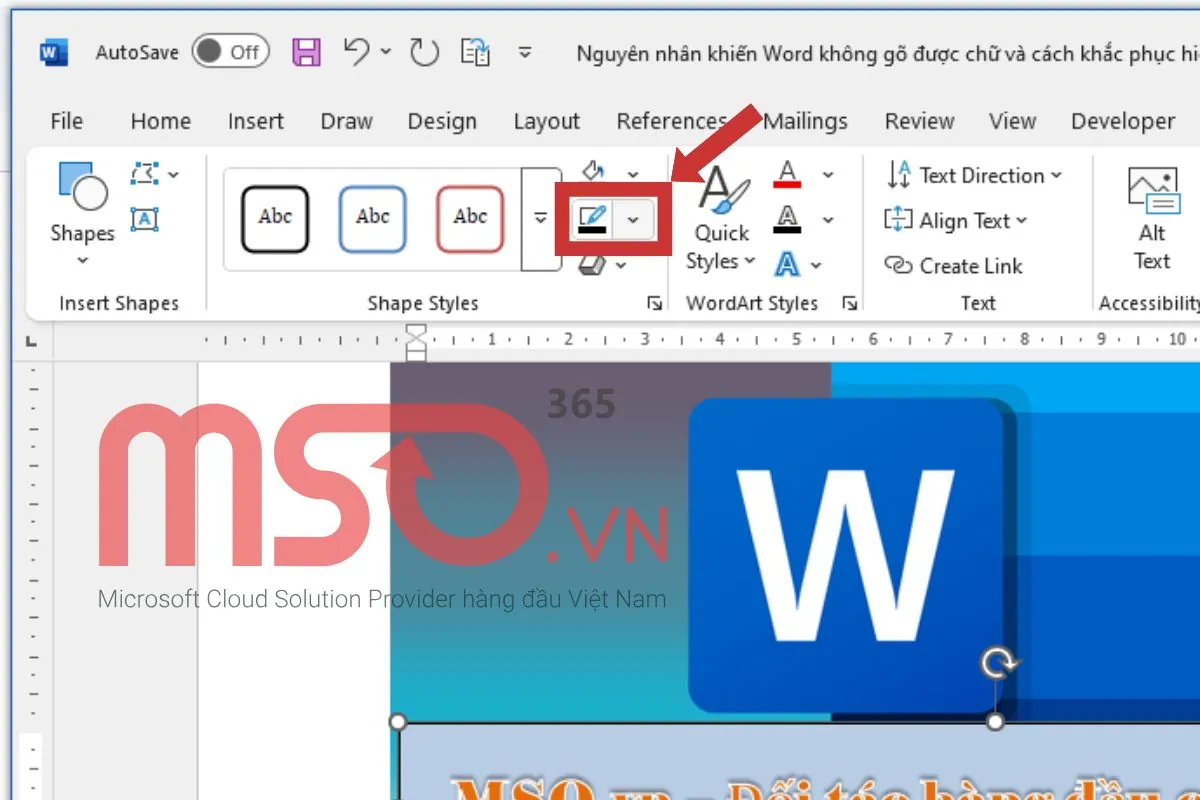 Cách tùy chỉnh chữ đã chèn vào trong ảnh trên tài liệu Word