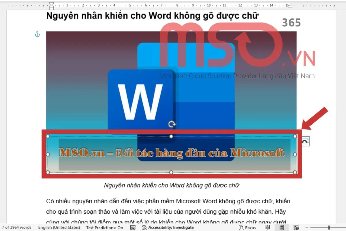 Cách tùy chỉnh chữ đã chèn vào trong ảnh trên tài liệu Word