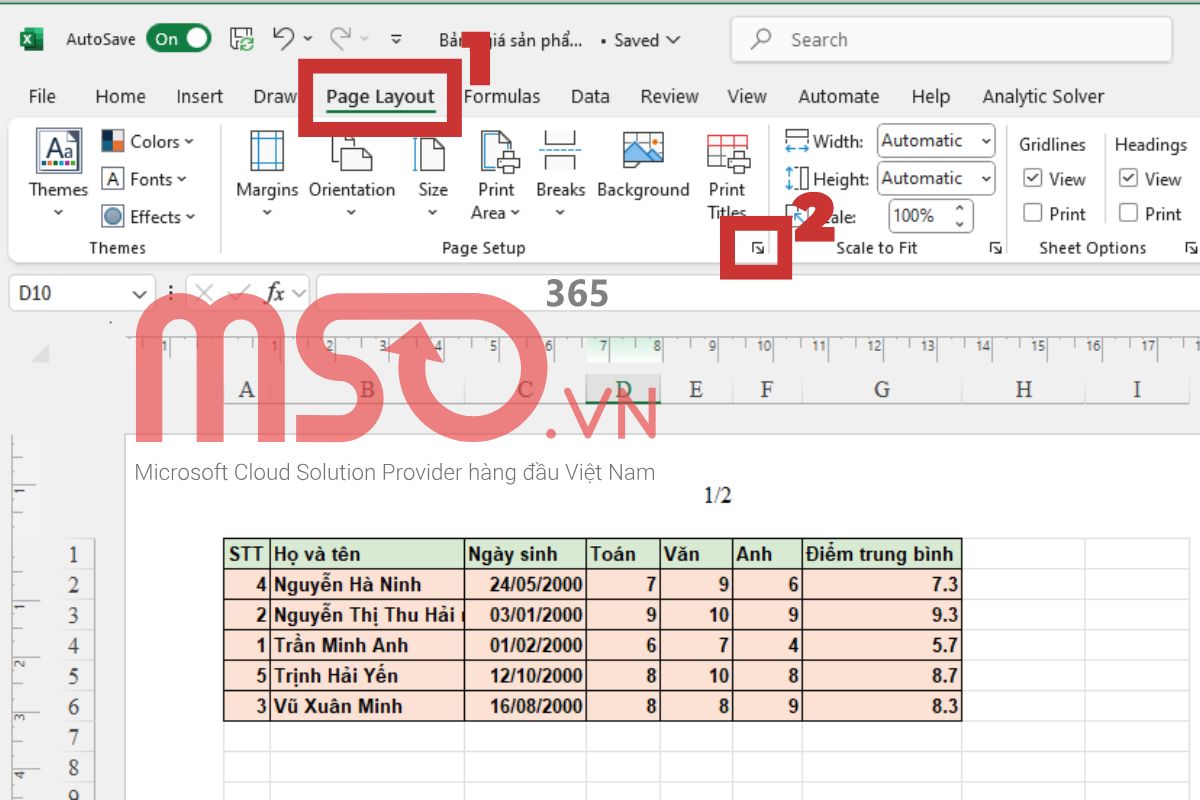 Hướng dẫn cách đánh số trang trong Excel theo ý muốn đơn giản nhất