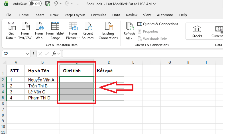 Tạo Drop List trong Excel bằng việc nhập trực tiếp dữ liệu nguồn